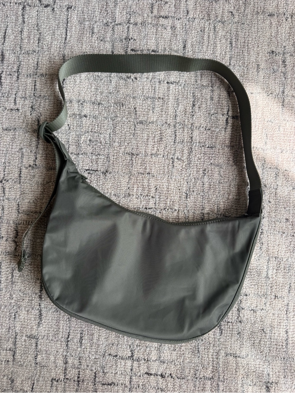 NWT Revive Nylon Crescent Shoulder Bag Olive